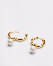 Aura Mini Pearl Hoops