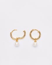 Aura Mini Pearl Hoops