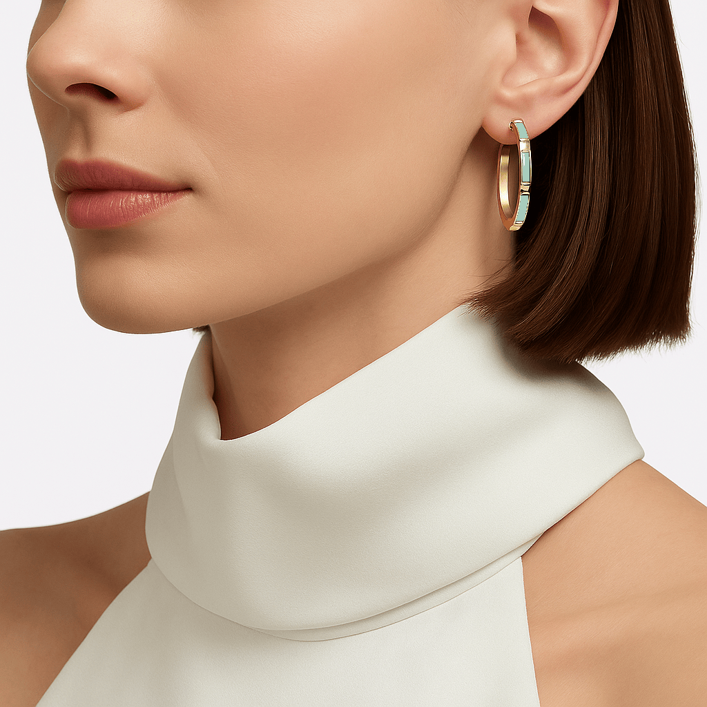 Capri Stripe Huggies - Sea Green Enamel