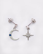 Celeste Moon & Star Drop Earrings