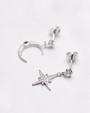 Celeste Moon & Star Drop Earrings