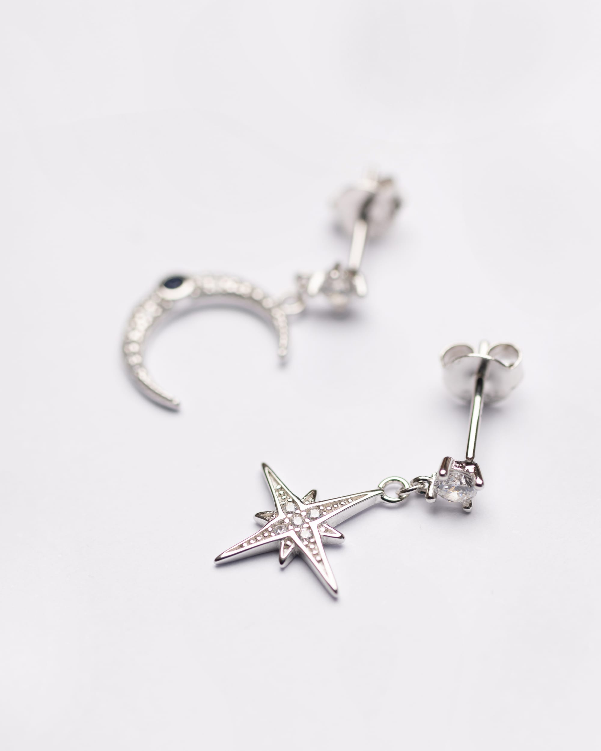 Celeste Moon & Star Drop Earrings