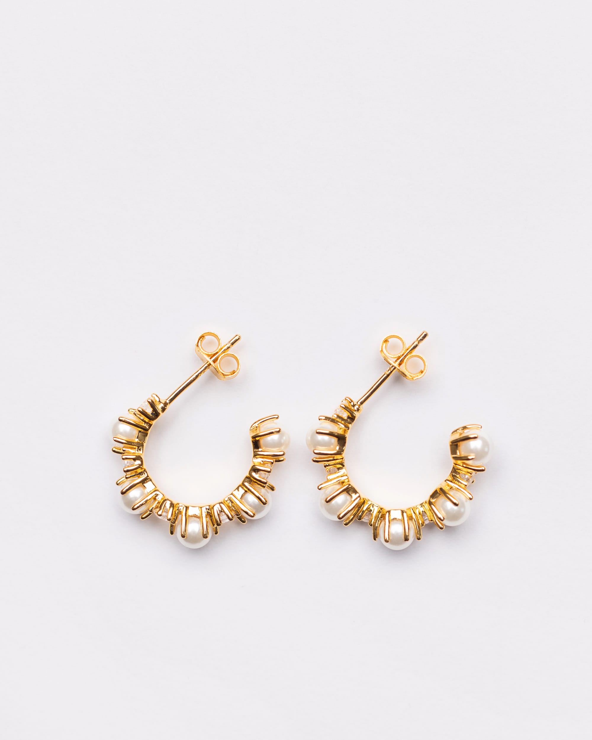 Celeste Pearl Drop Hoops
