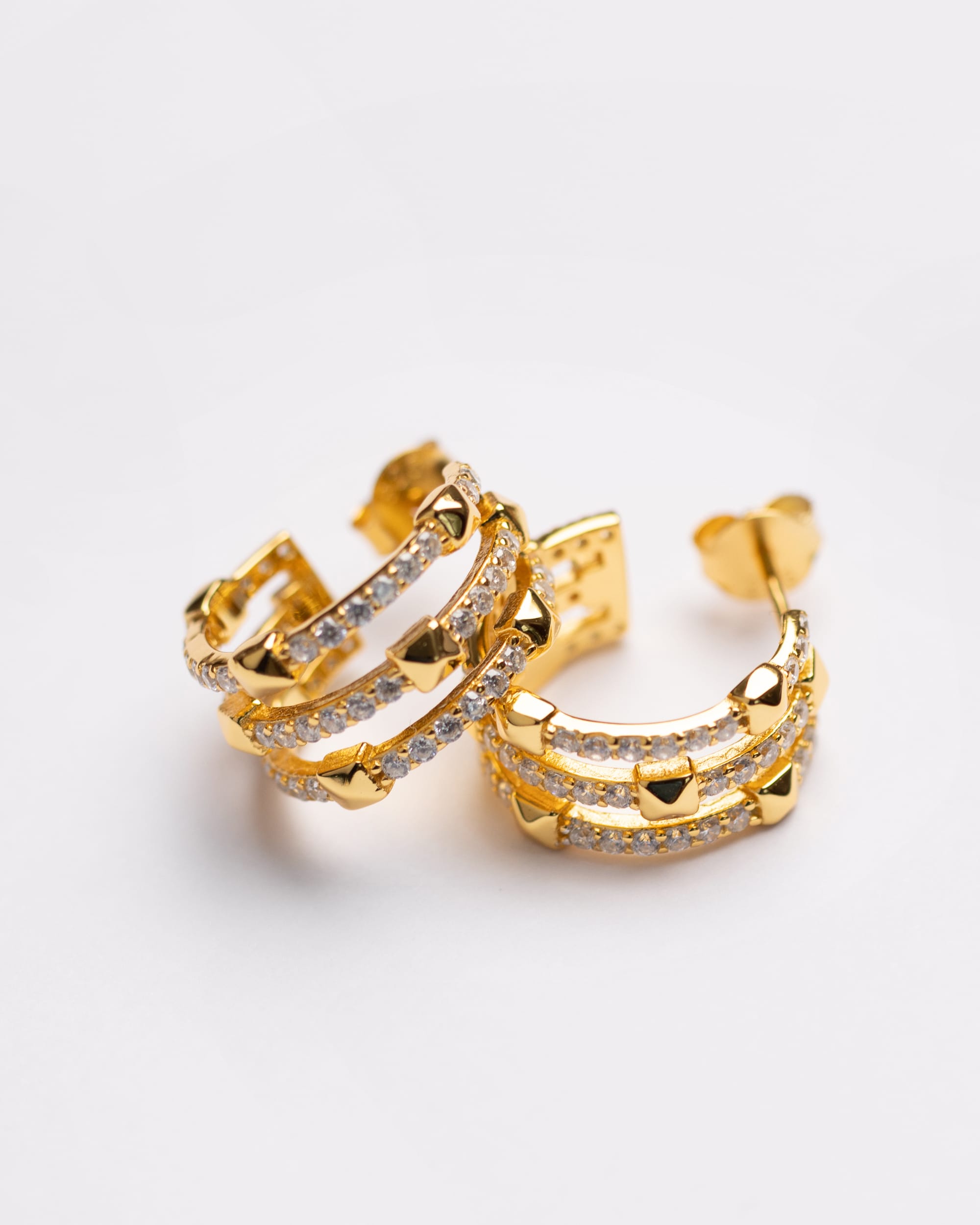 Edge Zircon Hoops