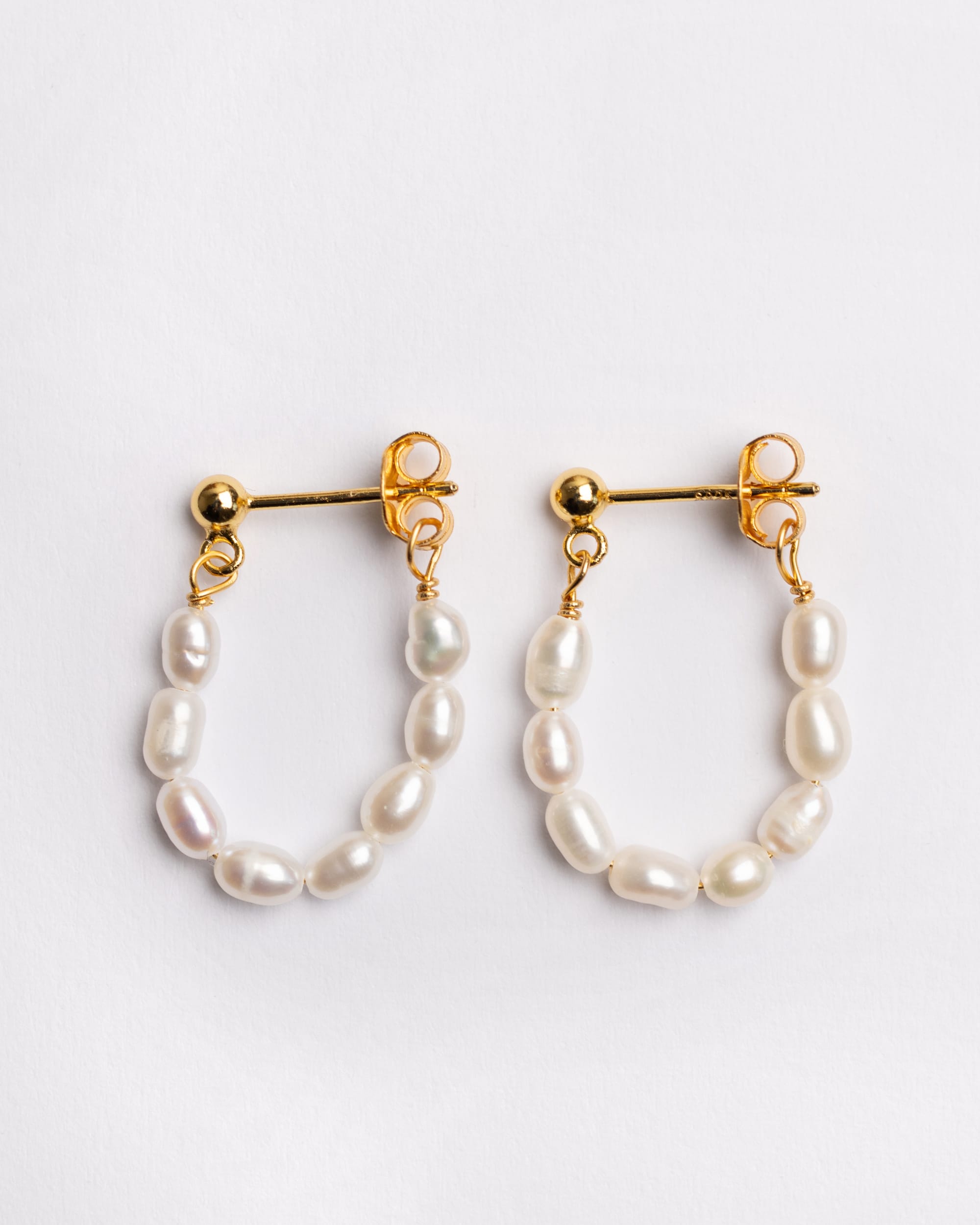 Pearl Dew Drop Hoops