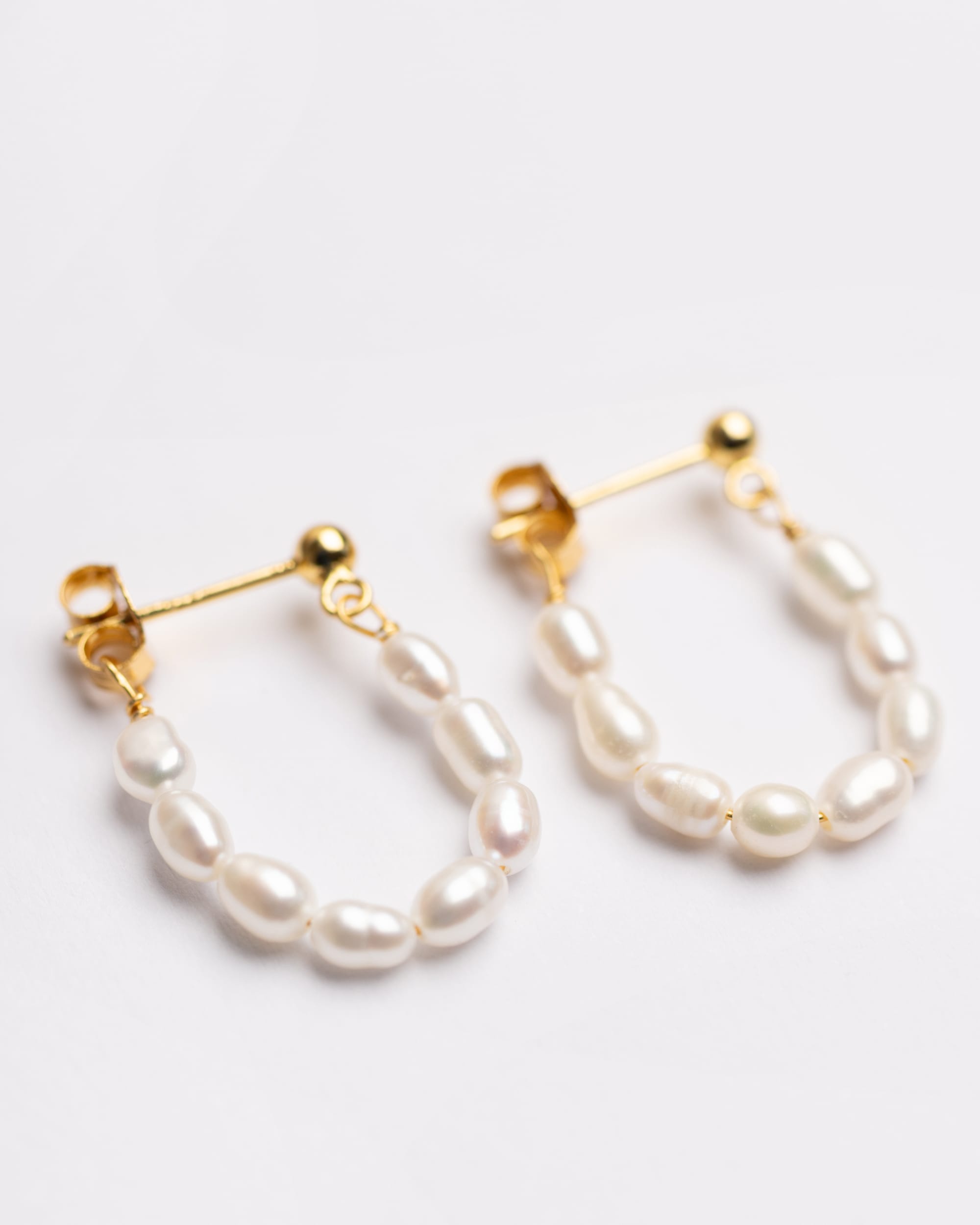 Pearl Dew Drop Hoops