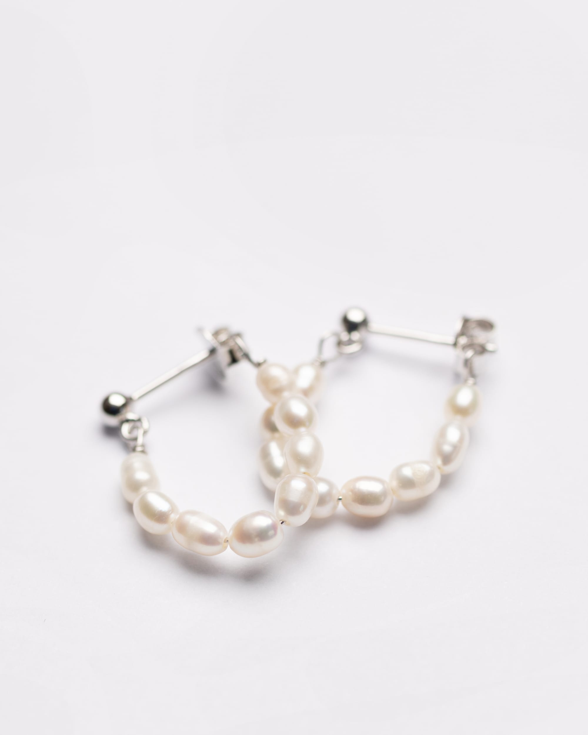 Pearl Dew Drop Hoops
