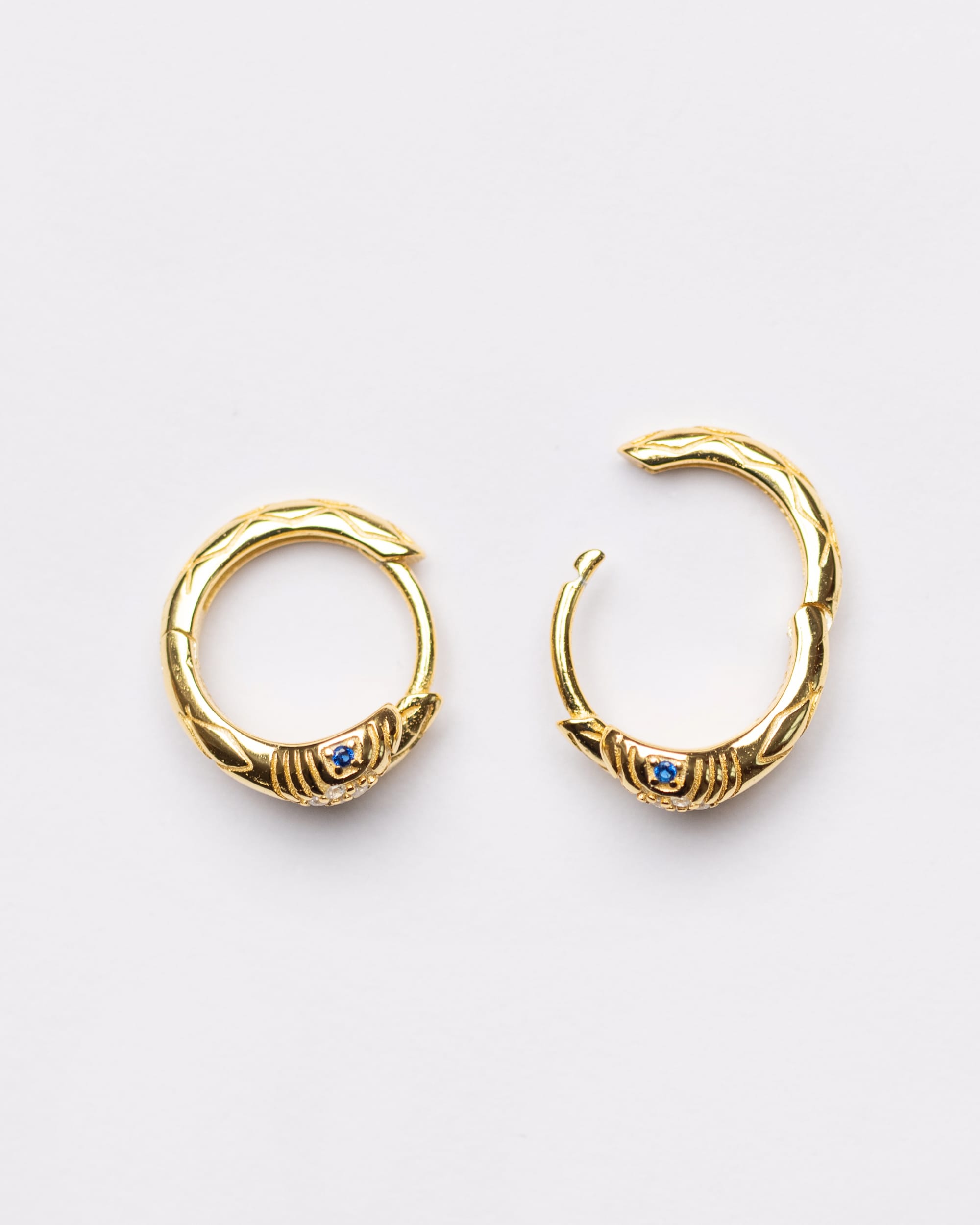 Sculpted Serpentine Hoops