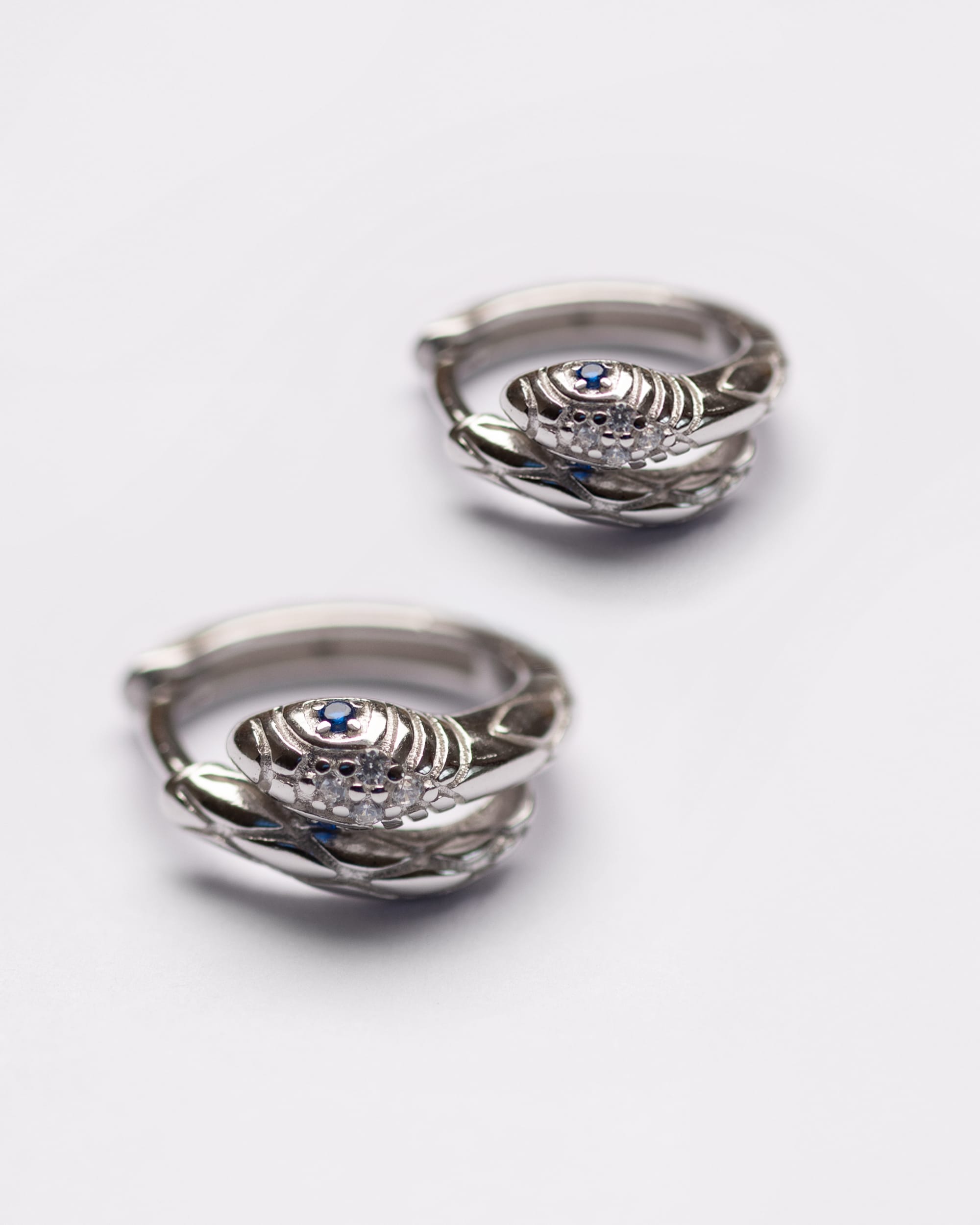 Sculpted Serpentine Hoops