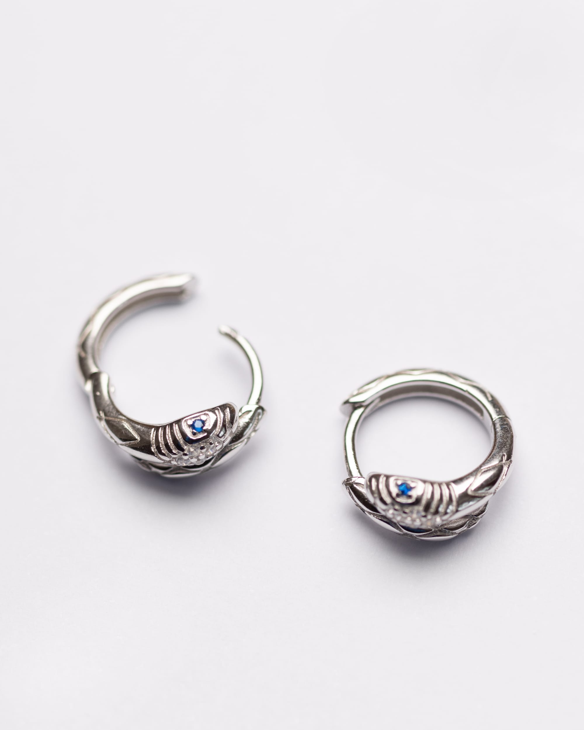 Sculpted Serpentine Hoops