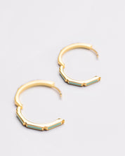 Capri Stripe Huggies - Sea Green Enamel