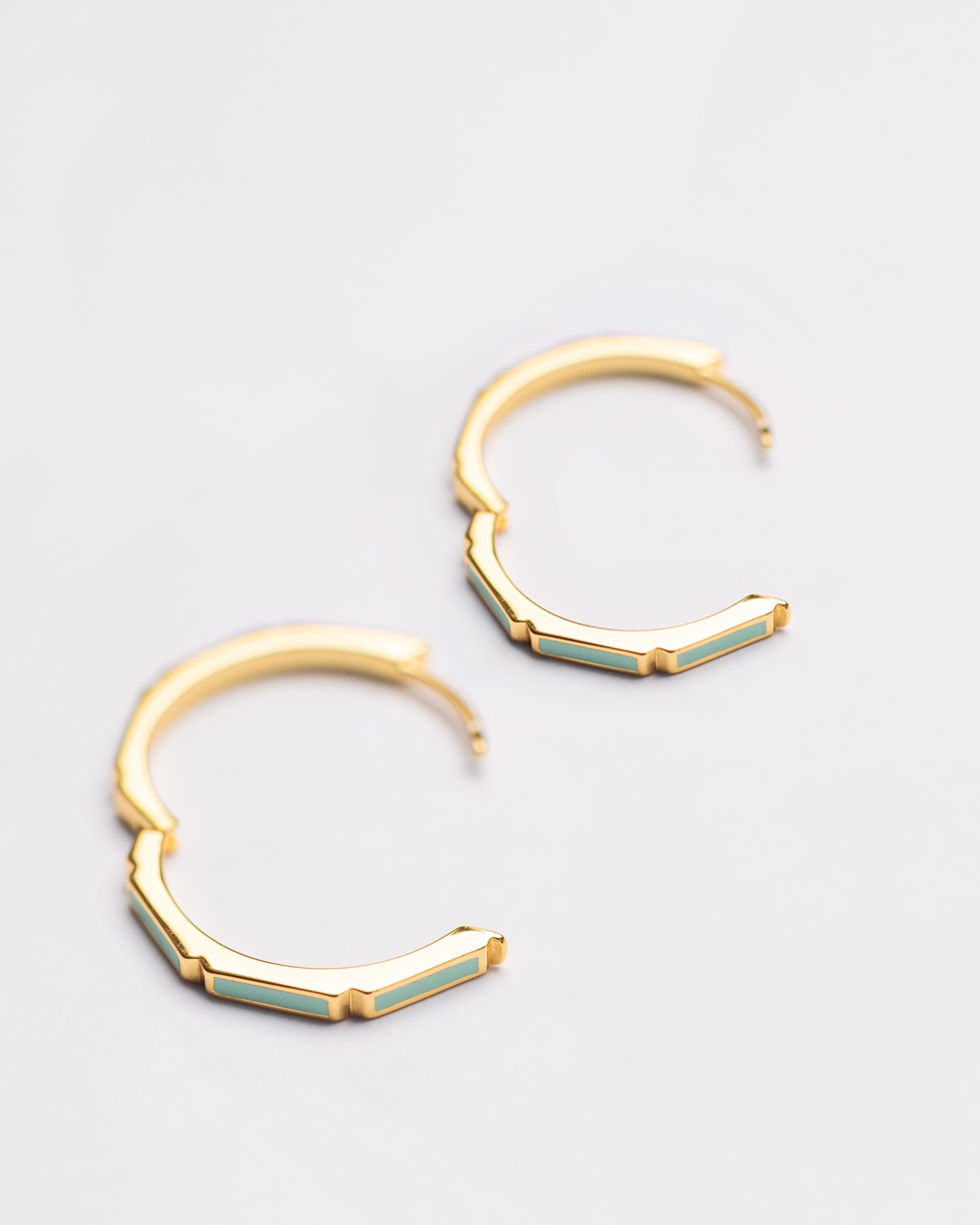 Capri Stripe Huggies - Sea Green Enamel