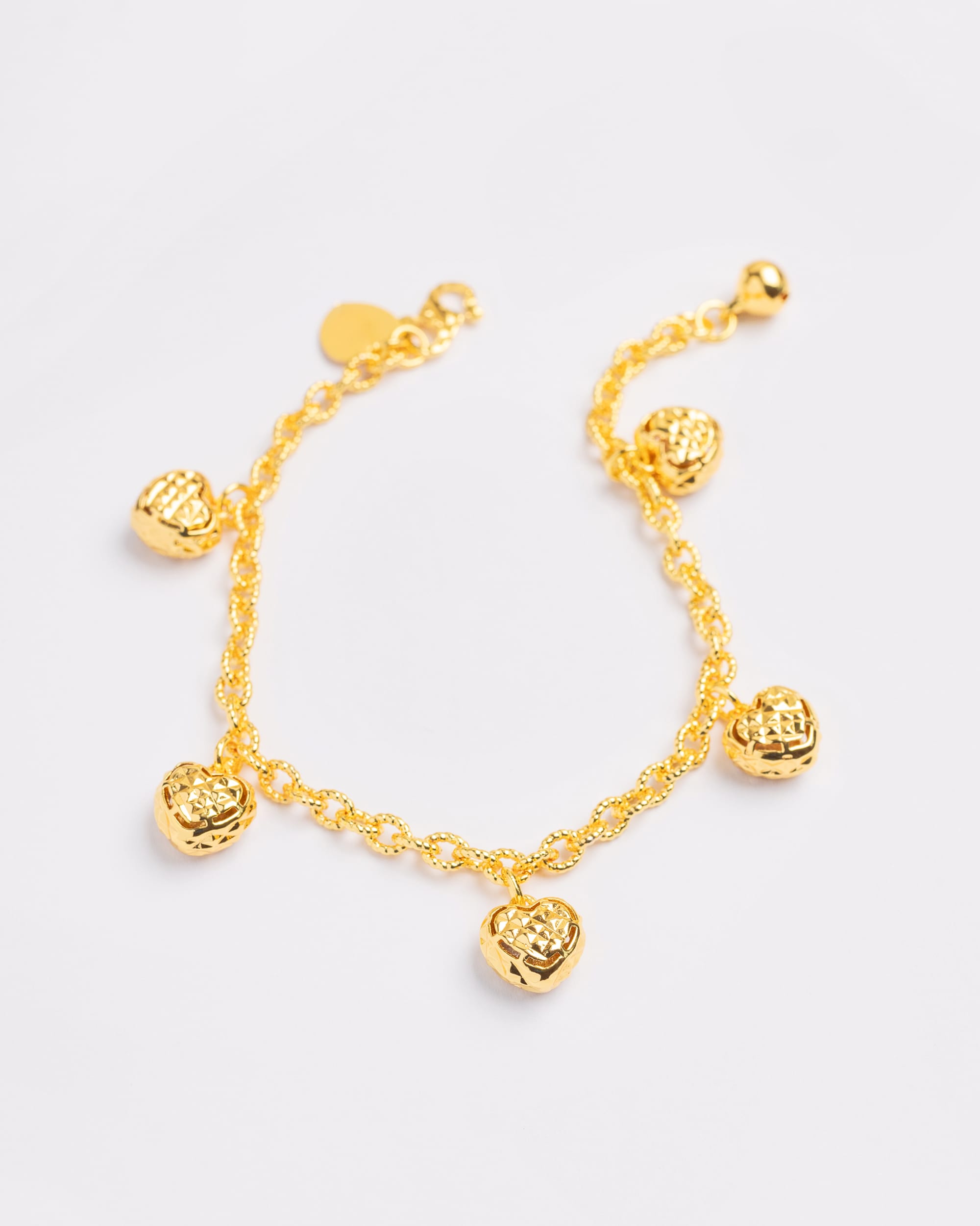 Five Hearts Chain Lock Clasp