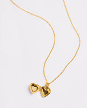 The Green Enamel Heart Locket Necklace