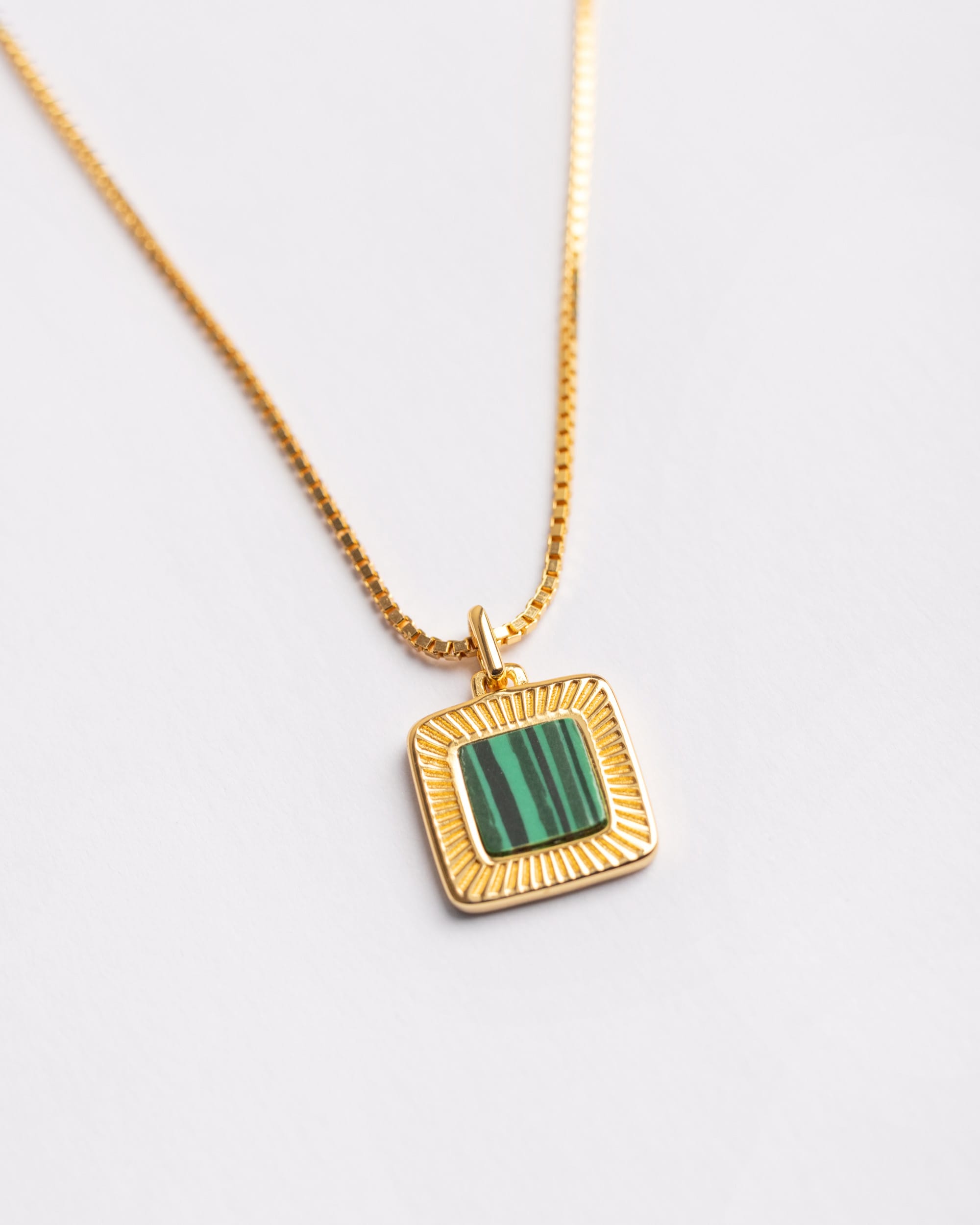 The Malachite Square Necklace