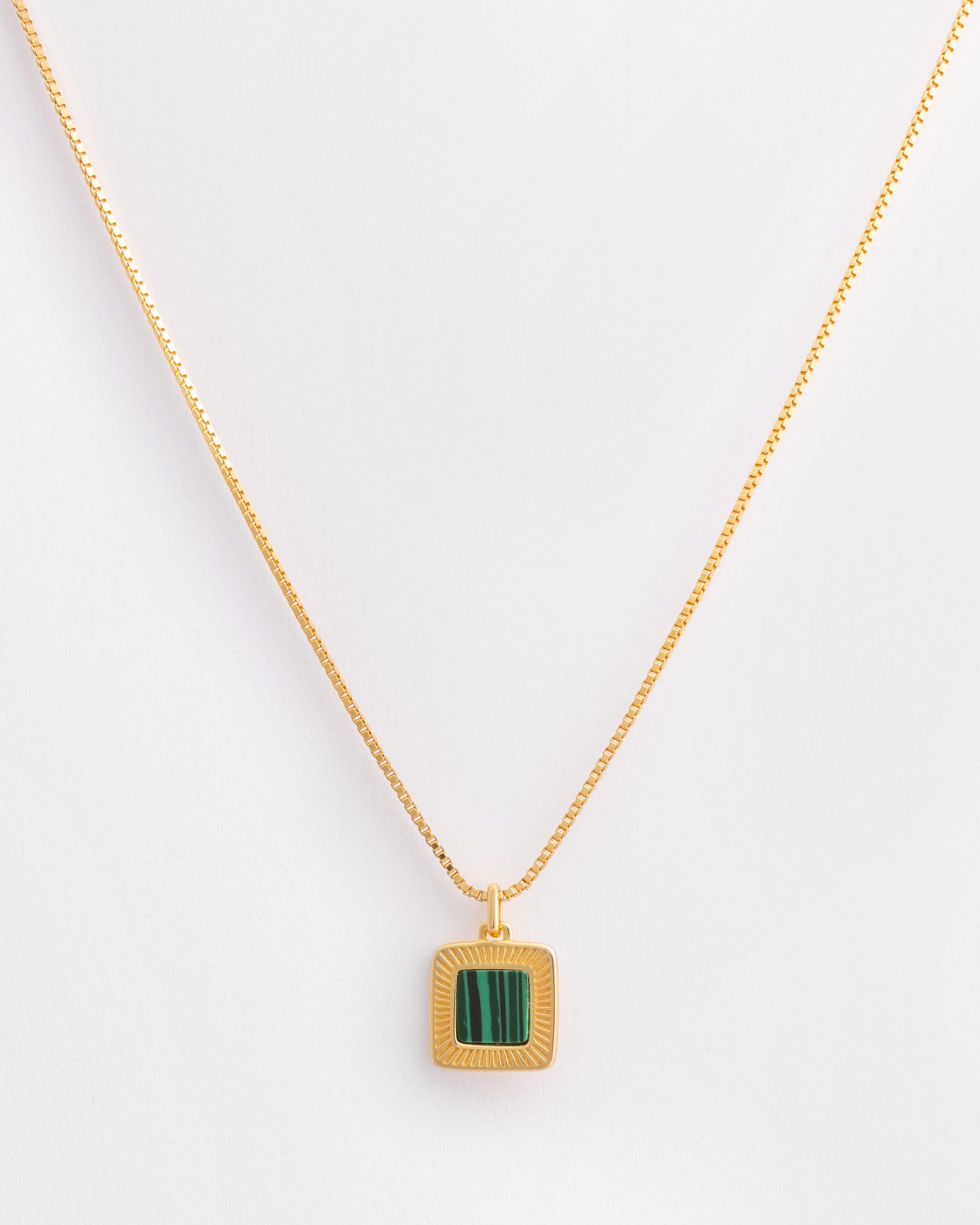 Malachite Square Necklace