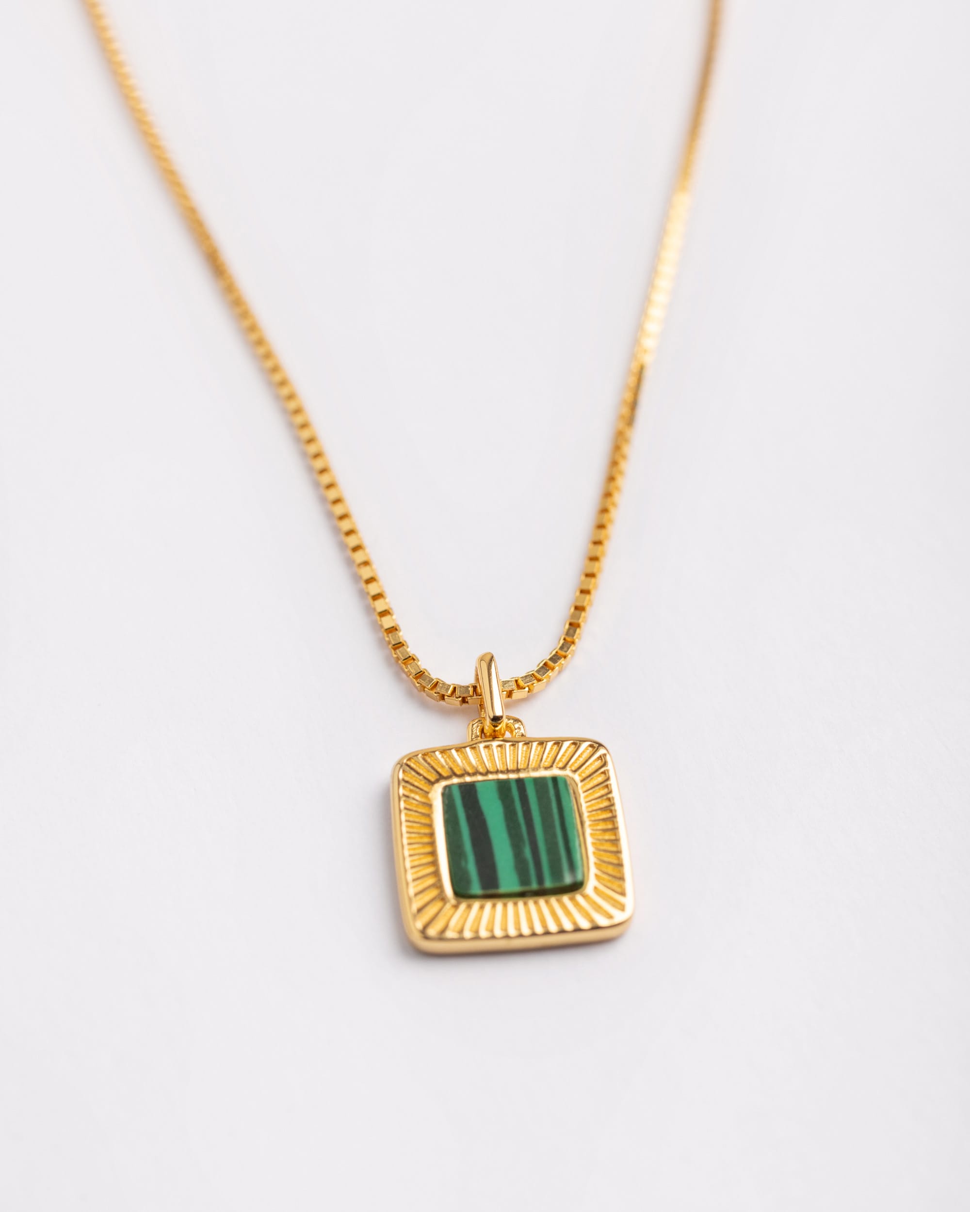 The Malachite Square Necklace