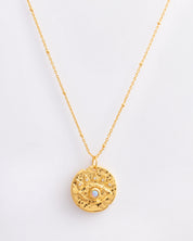 The Moonstone Eye Coin Necklace