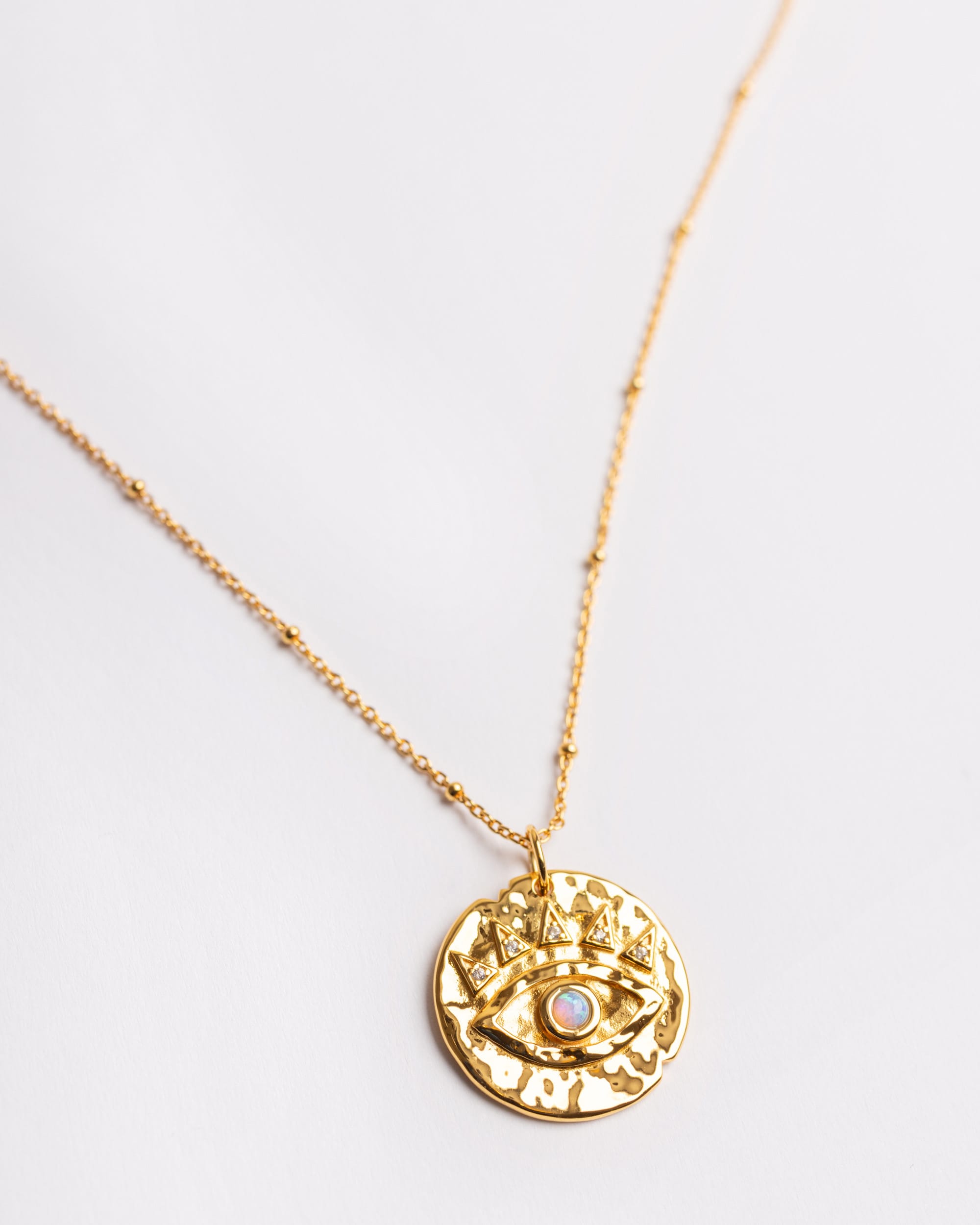 The Moonstone Eye Coin Necklace