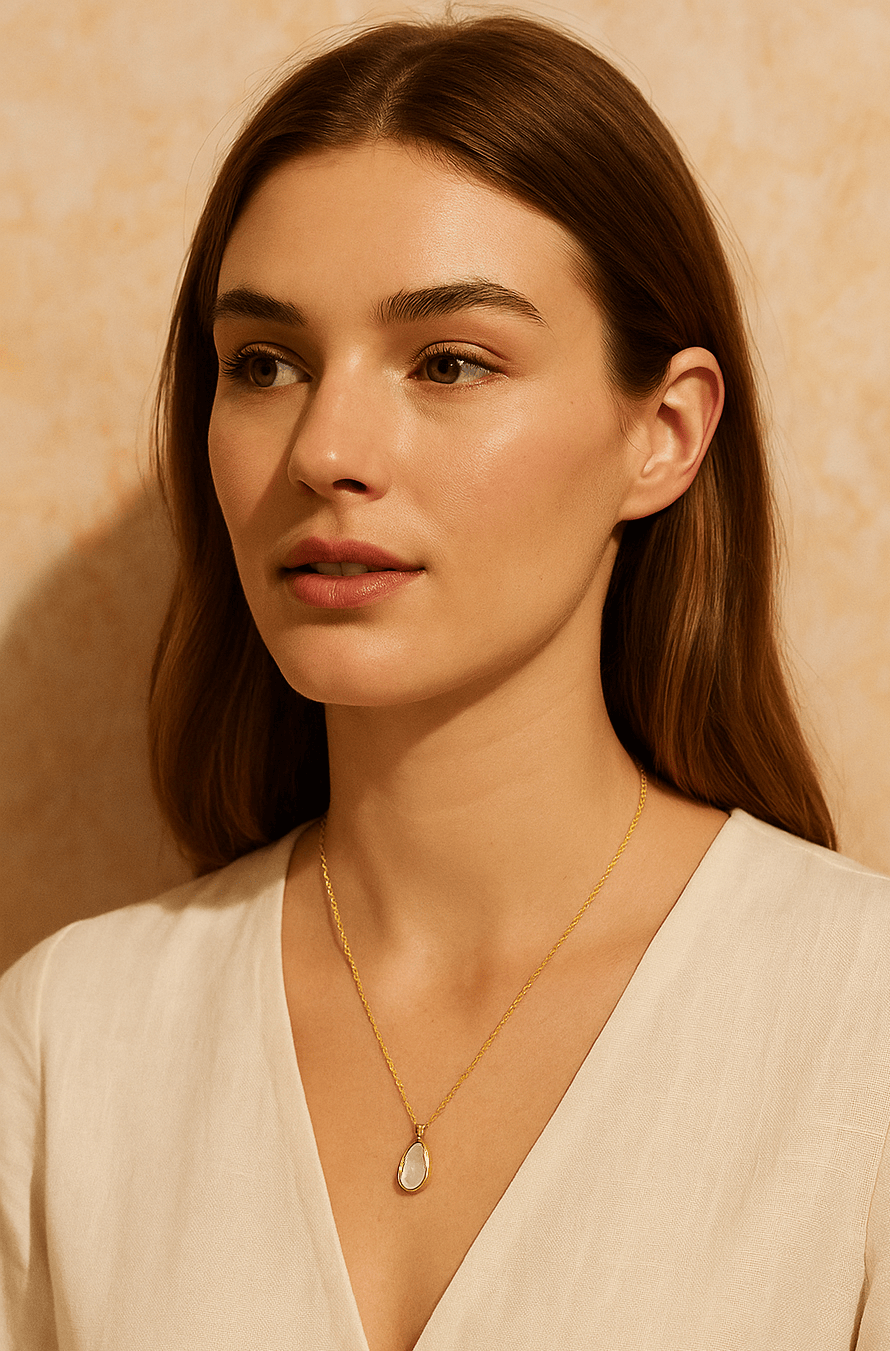 The Mother of Pearl Oval Necklace