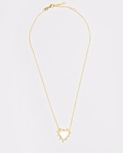 The Onyx Heart Twist Necklace - White Onyx