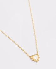 The Onyx Heart Twist Necklace - White Onyx