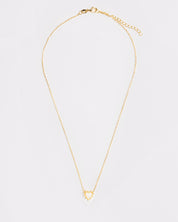 The Onyx Heart Twist Necklace - White Onyx