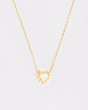 The Onyx Heart Twist Necklace - White Onyx