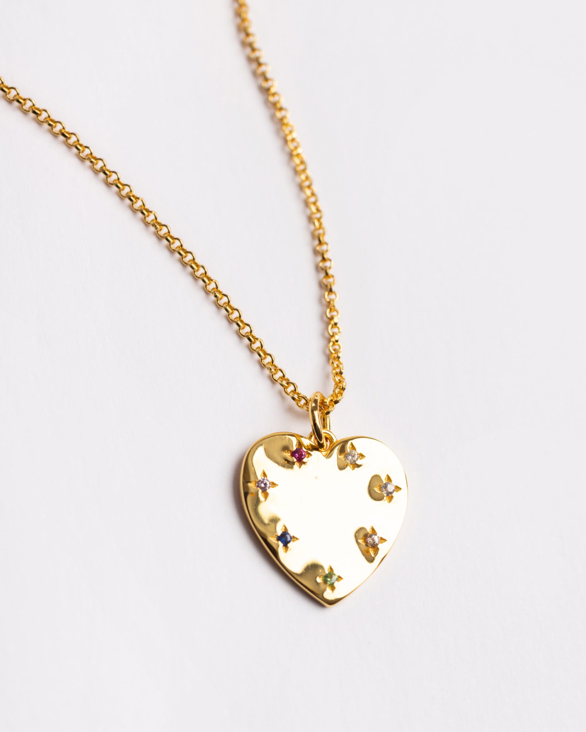 The Rainbow Heart Pendant Necklace