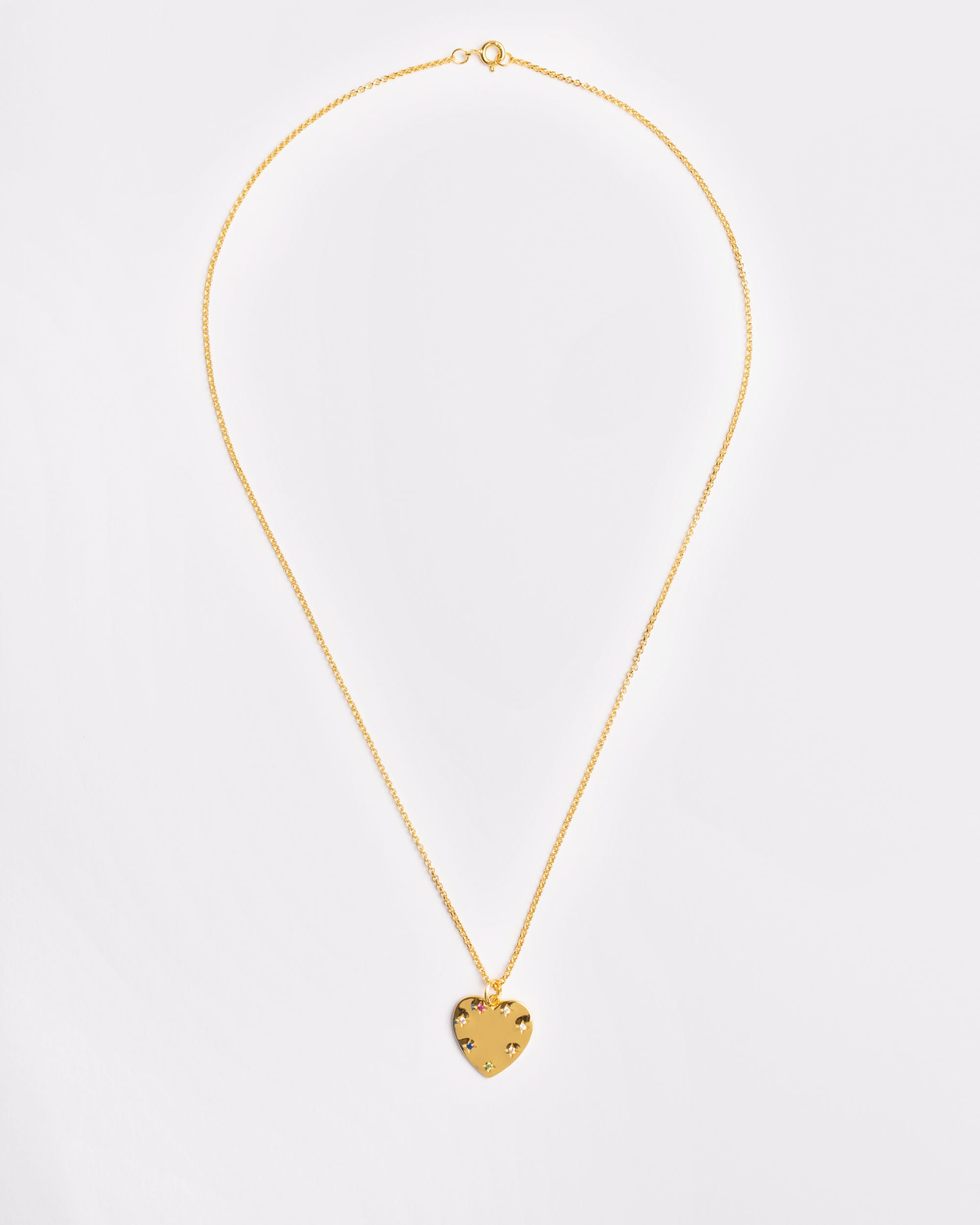 The Rainbow Heart Pendant Necklace