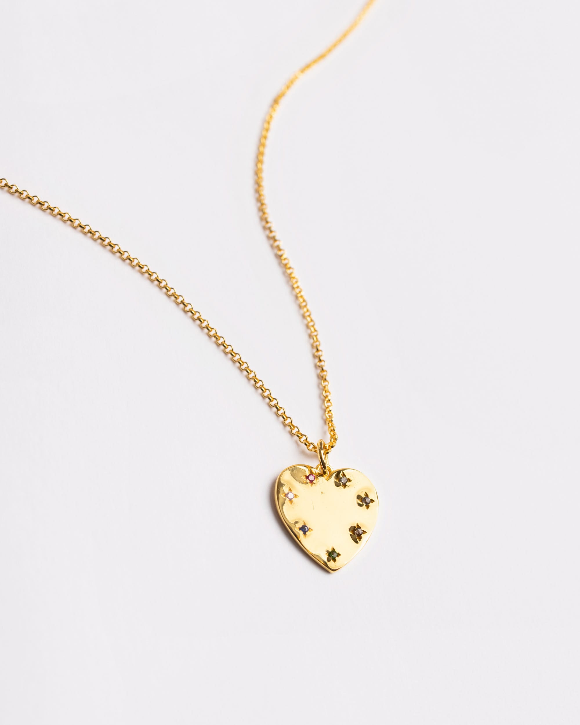 The Rainbow Heart Pendant Necklace