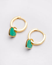 The Sweetheart Huggie - Green Enamel