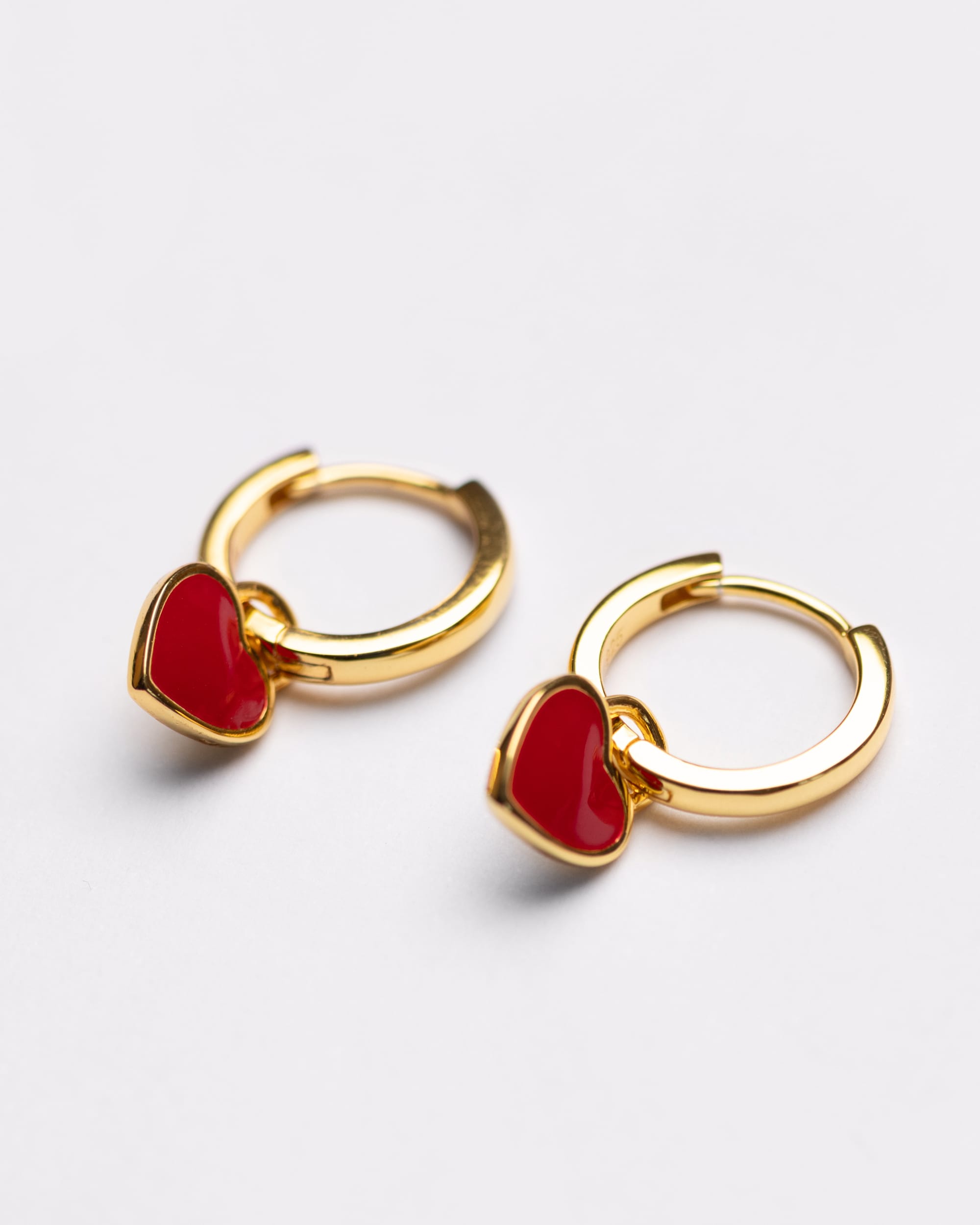 The Sweetheart Huggie - Red Enamel