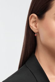 The Sweetheart Huggie - Red Enamel