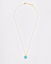 The Turquoise Enamel Heart Locket Necklace